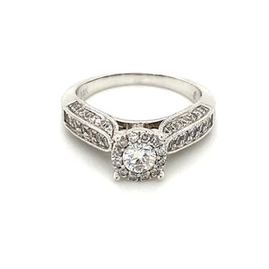 14kt White Gold .90ct Diamond Ring