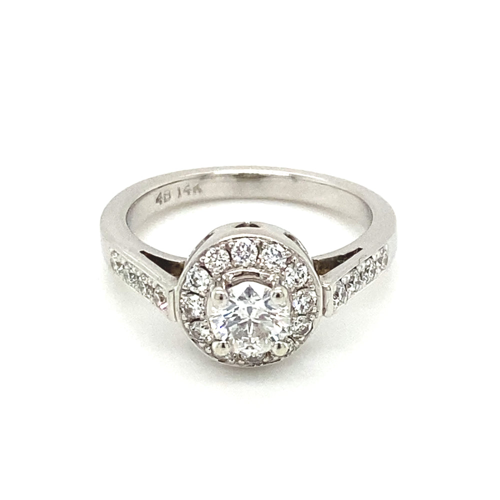 14kt White Gold .74ct Diamond Ring