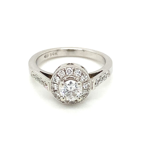 14kt White Gold .74ct Diamond Ring