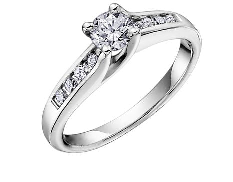 14kt White Gold .50ct  Diamond Ring