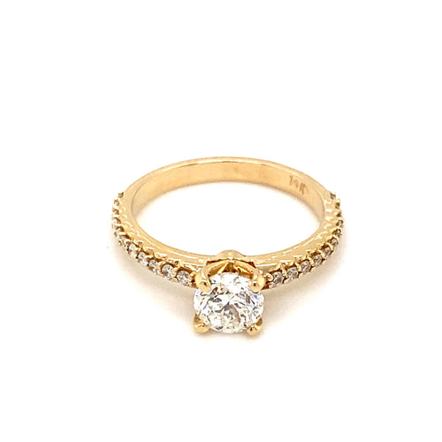 14kt Yellow Gold .92ct Diamond Ring