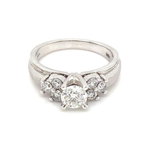 14kt White Gold 1.02ct Diamond Ring