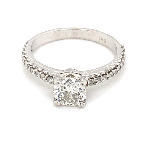 14kt White Gold 1.01ct Diamond Ring