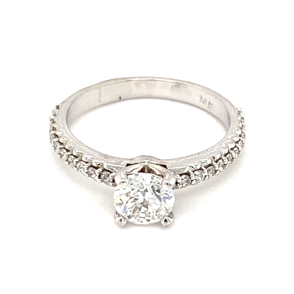 14kt White Gold .93ct Diamond Ring