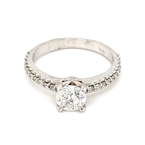 14kt White Gold .93ct Diamond Ring