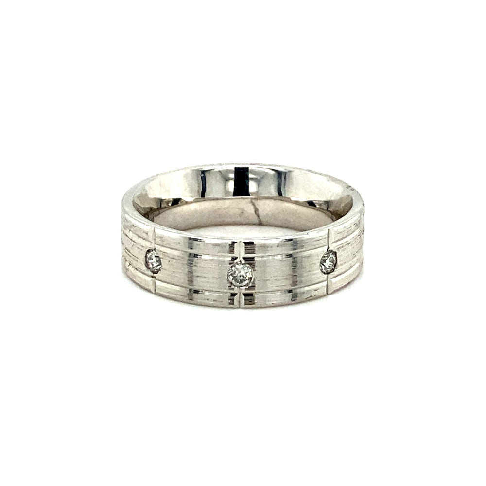 10kt White Gold Ladies Diamond Band