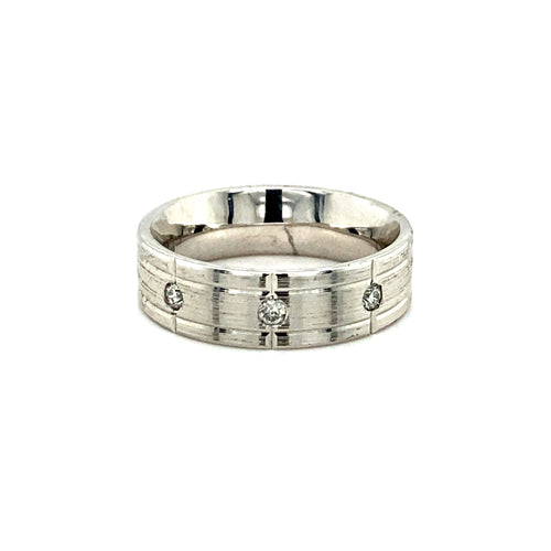 10kt White Gold Ladies Diamond Band