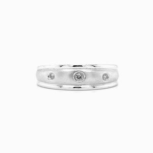 10kt White Gold 0.05tw Diamond Band