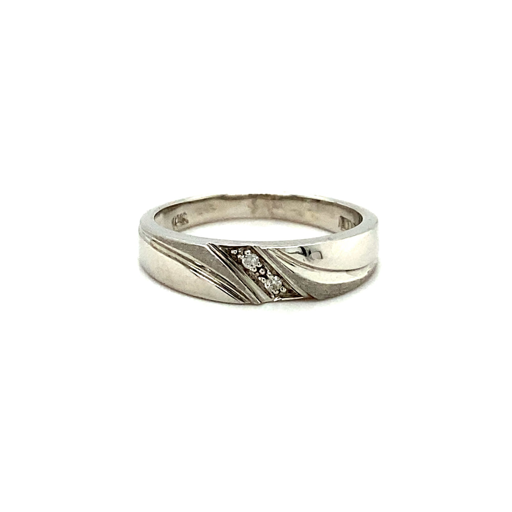 10kt White Gold 0.02ct Diamond Ring