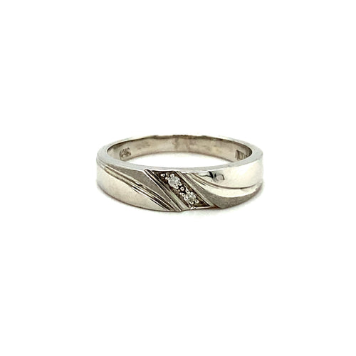 10kt White Gold 0.02ct Diamond Ring