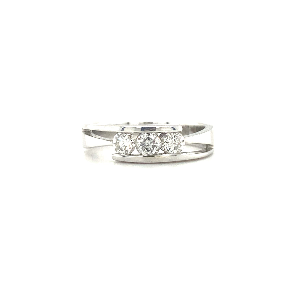 14kt White Gold .50ct Three Stone Diamond Ring