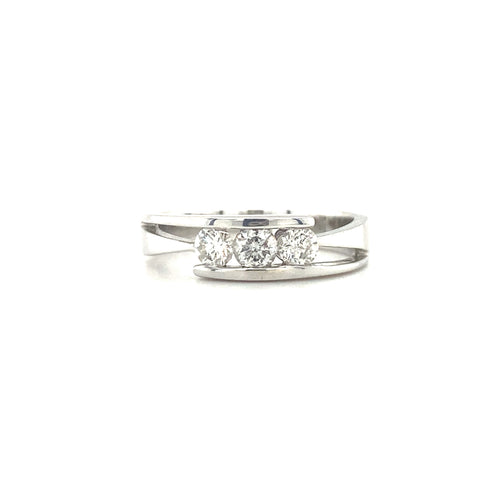 14kt White Gold .50ct Three Stone Diamond Ring
