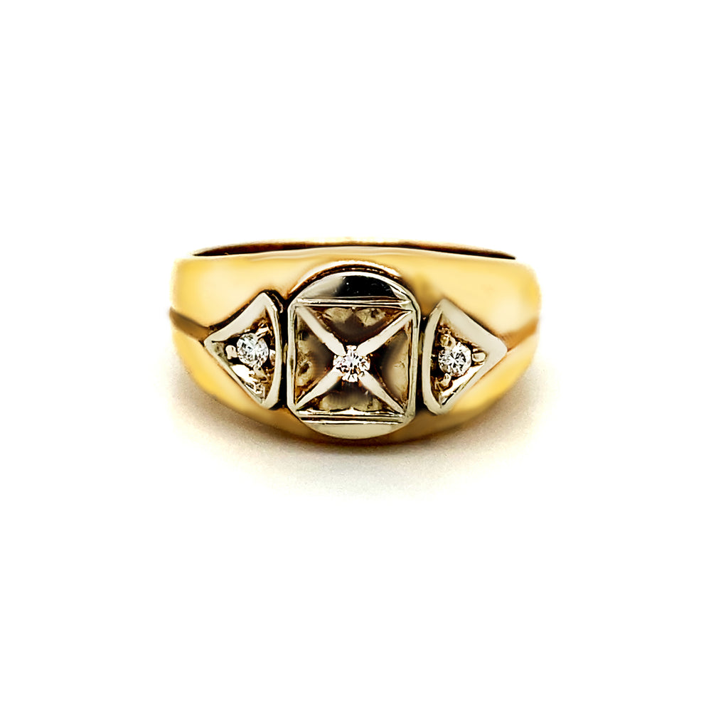 10kt Two-Tone Gold and 0.07ct Diamond Ring