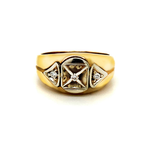 10kt Two-Tone Gold and 0.07ct Diamond Ring