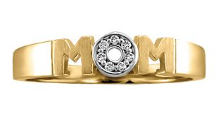 10kt Yellow Gold Diamond MOM Ring