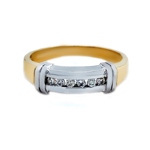 10kt Two-Tone Gold Diamond Band