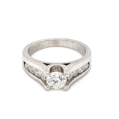 14kt White Gold 1.02ct Diamond Ring