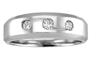 10kt White Gold Diamond Band