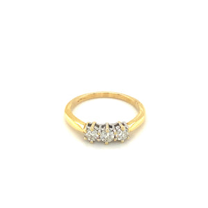 18kt Yellow Gold .50ct Three Stone Diamond Ring