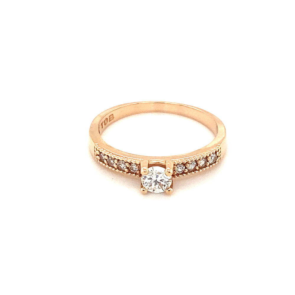 14kt Rose Gold .4tw Diamond Ring