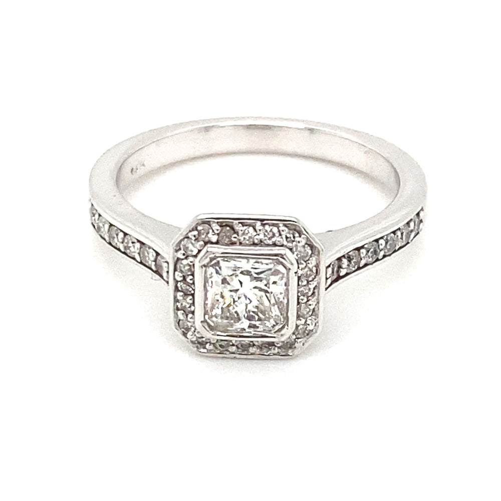 14kt White Gold .81ct Diamond Ring