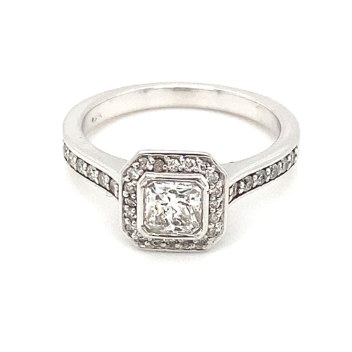14kt White Gold .81ct Diamond Ring