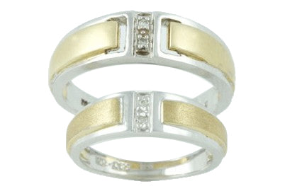 10kt Two-Tone Gold Diamond Band