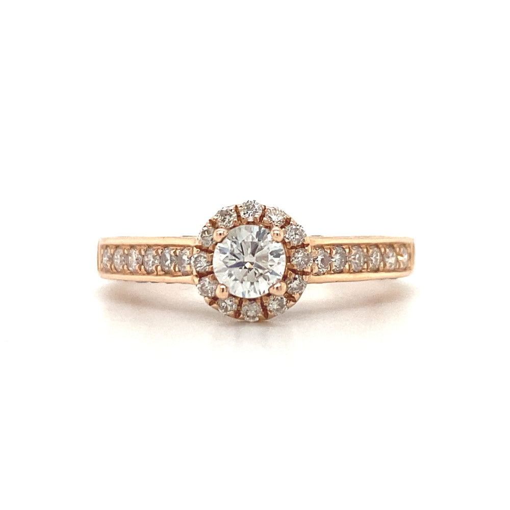 14kt Rose Gold 1.00ct Diamond Ring