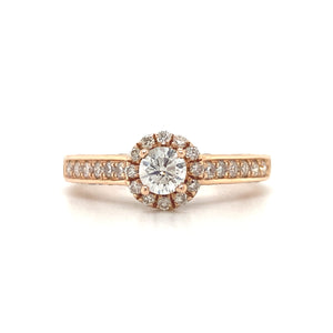14kt Rose Gold 1.00ct Diamond Ring