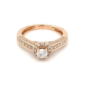 14kt Rose Gold 1.00ct Diamond Ring