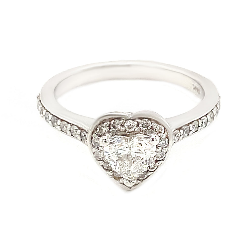 14kt White Gold .79ct Diamond Ring