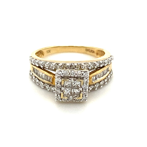 10kt Yellow Gold 1.00ct Diamond Ring