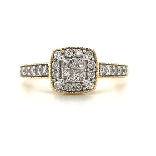 14kt Yellow Gold Diamond Ring