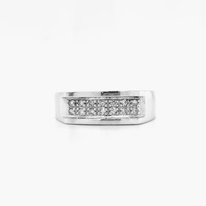 10kt White Gold .22tw Diamond Band