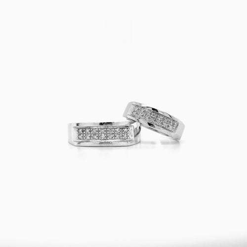 10kt White Gold .15tw Diamond Band