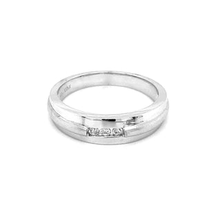10kt White Gold Diamond Band