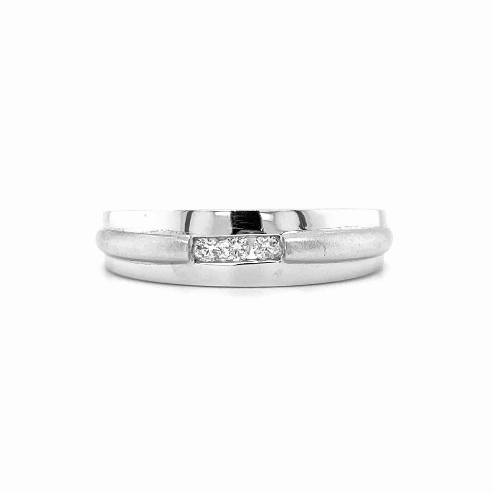 10kt White Gold Diamond Band