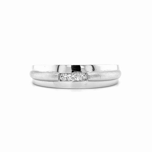 10kt White Gold Diamond Band