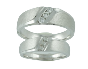 10kt White Gold Diamond Band