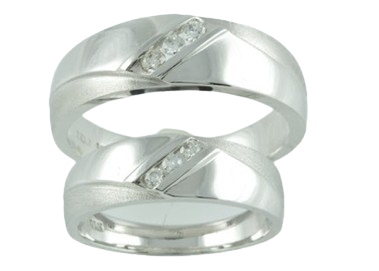 10kt White Gold Diamond Band