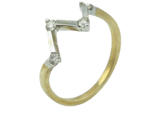 10kt Two-Tone Gold Diamond Band