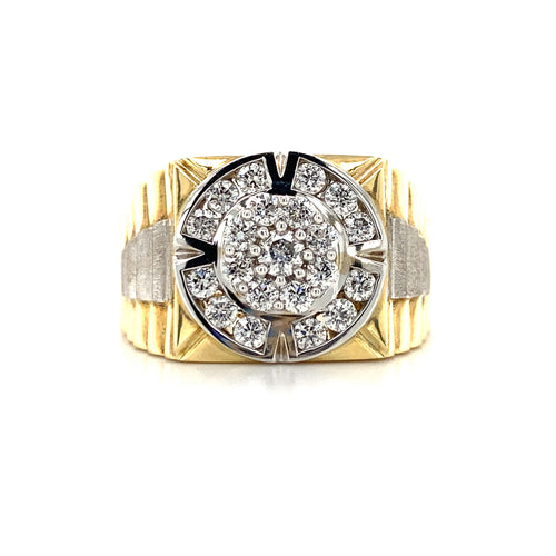 10kt Two Tone Gold 1.00ct Diamond Ring