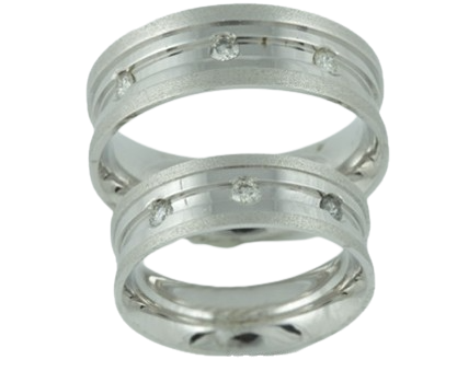 10kt White Gold Diamond Band