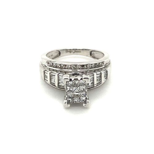 10kt White Gold .85ct Diamond Ring