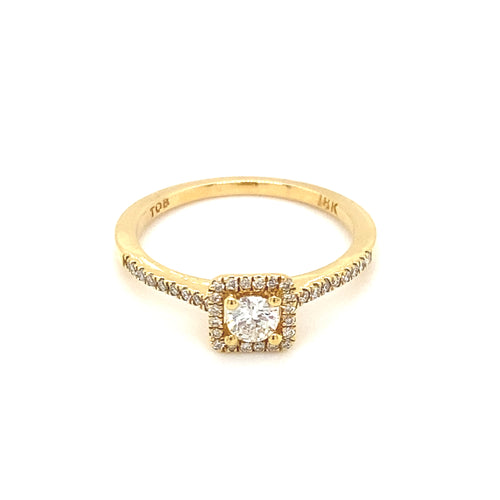 18kt Yellow Gold Diamond Ring