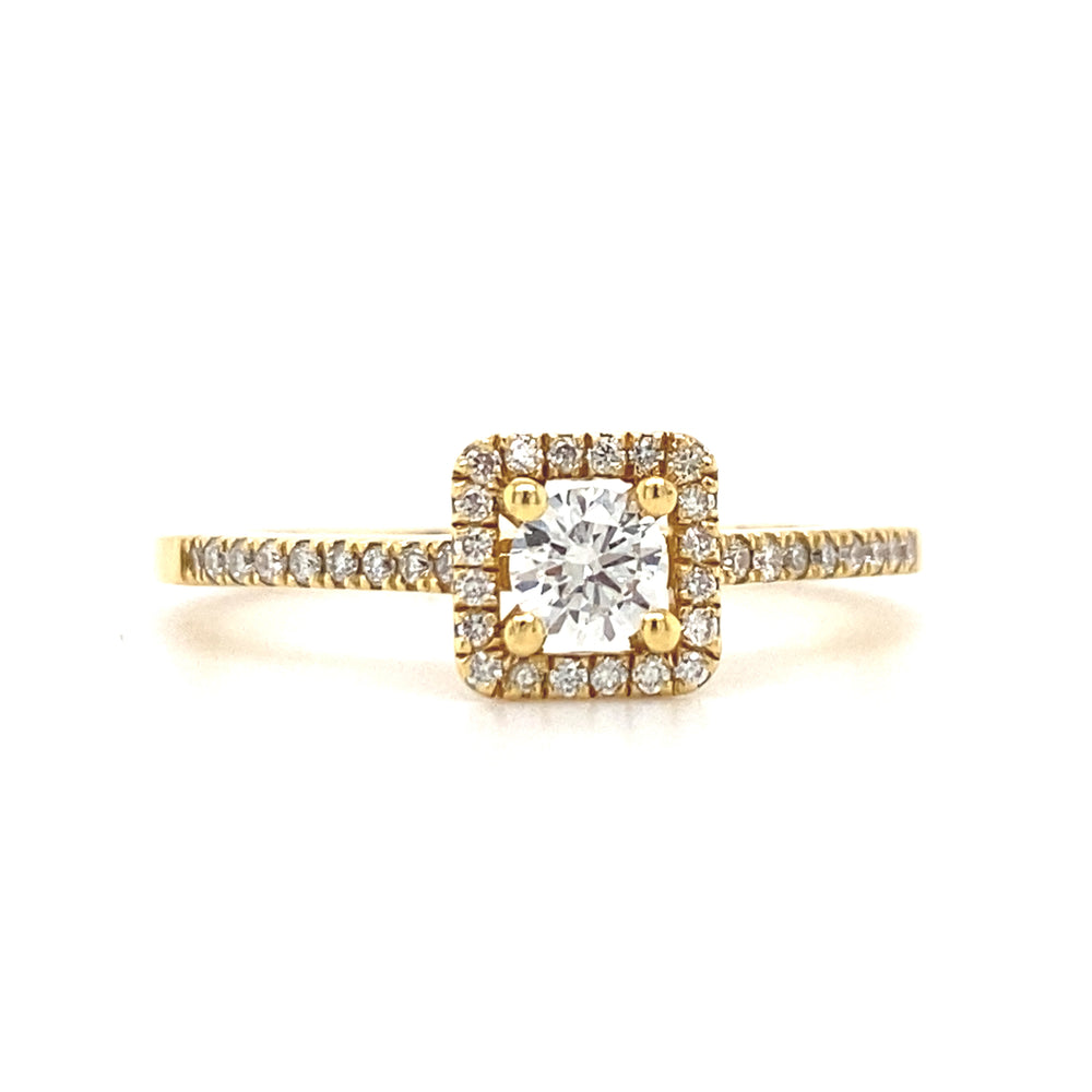 18kt Yellow Gold Diamond Ring