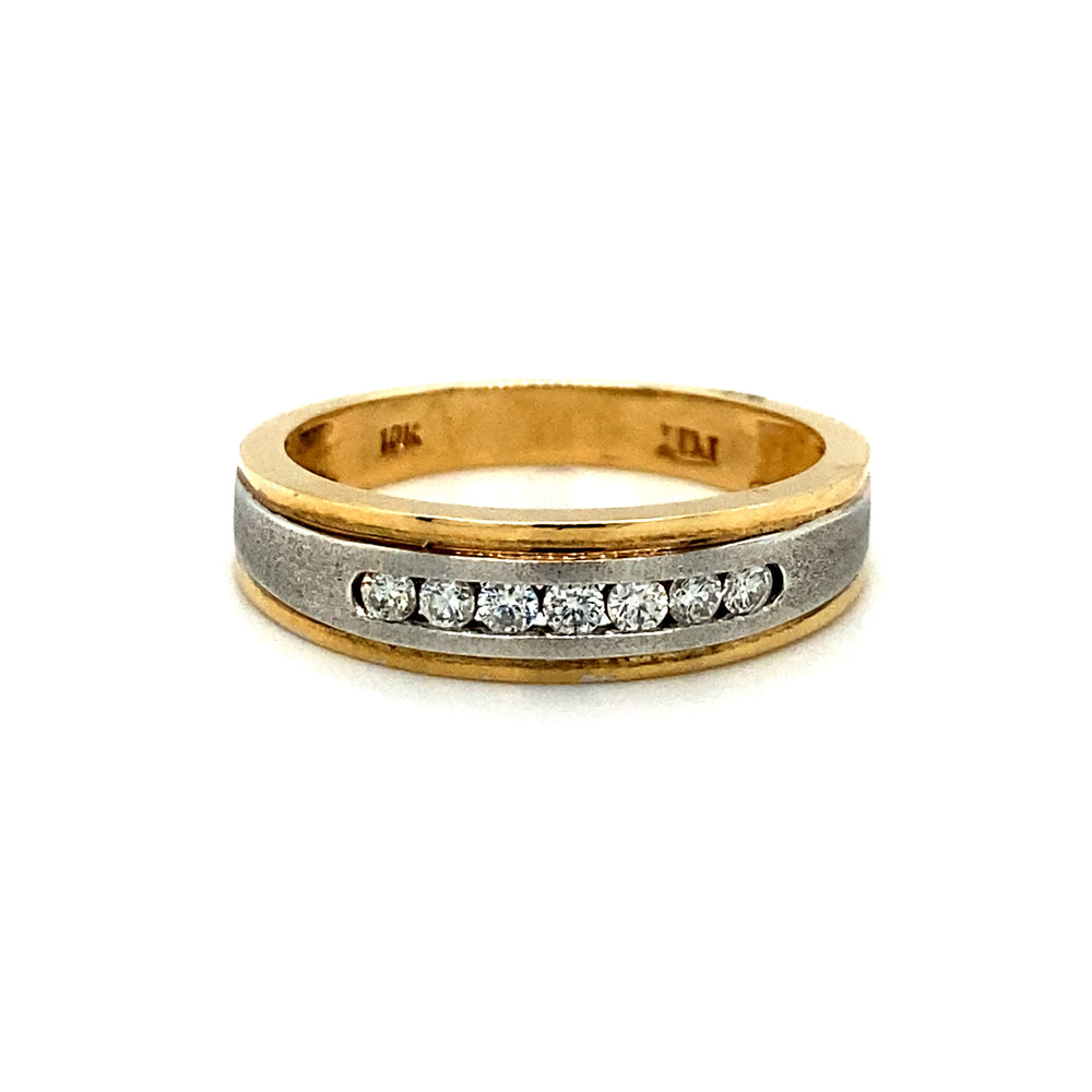 10kt Two-Tone Ring with 0.25ct Diamonds
