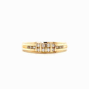 10KT Yellow Gold 0.15TW Diamond Band