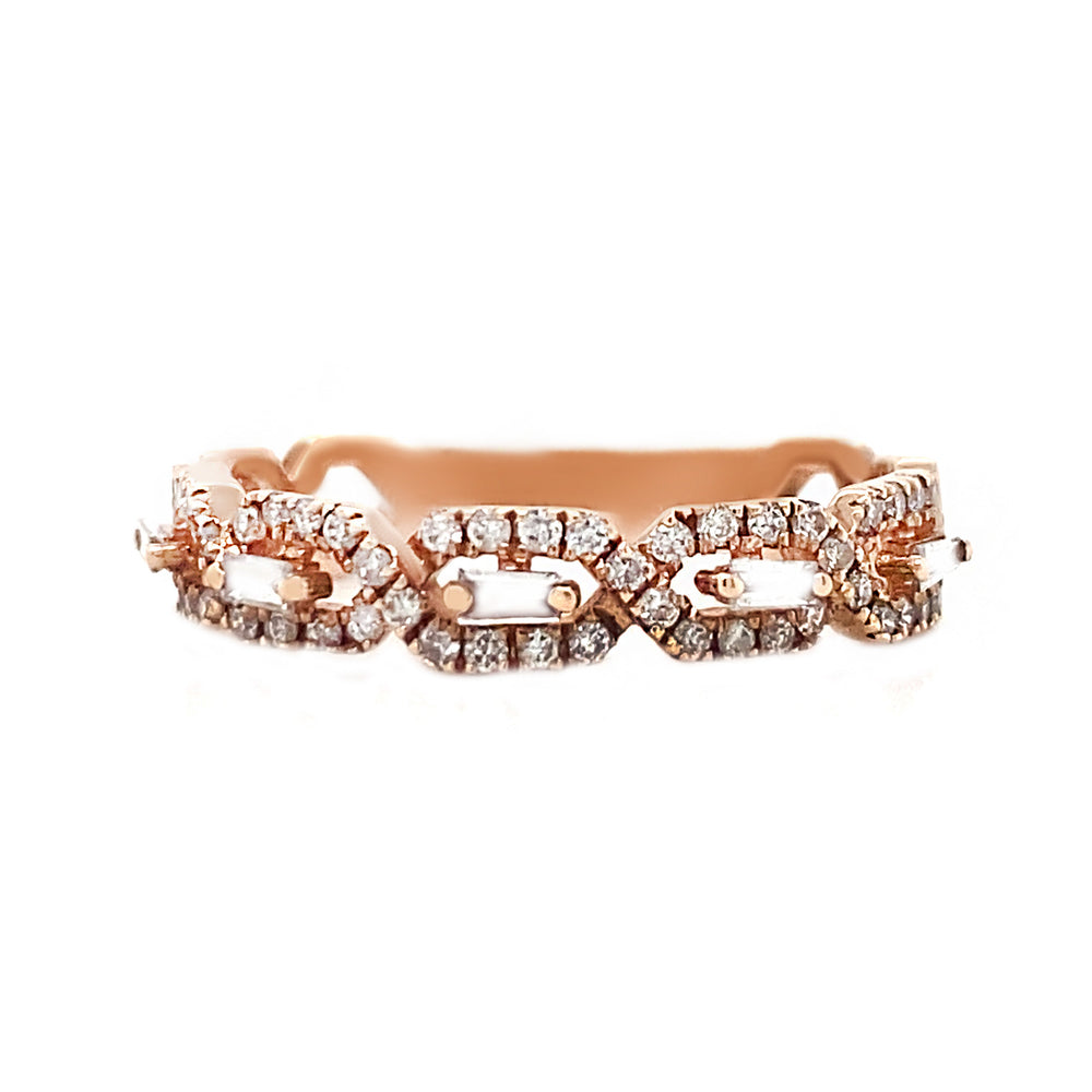10kt Rose Gold Diamond Band
