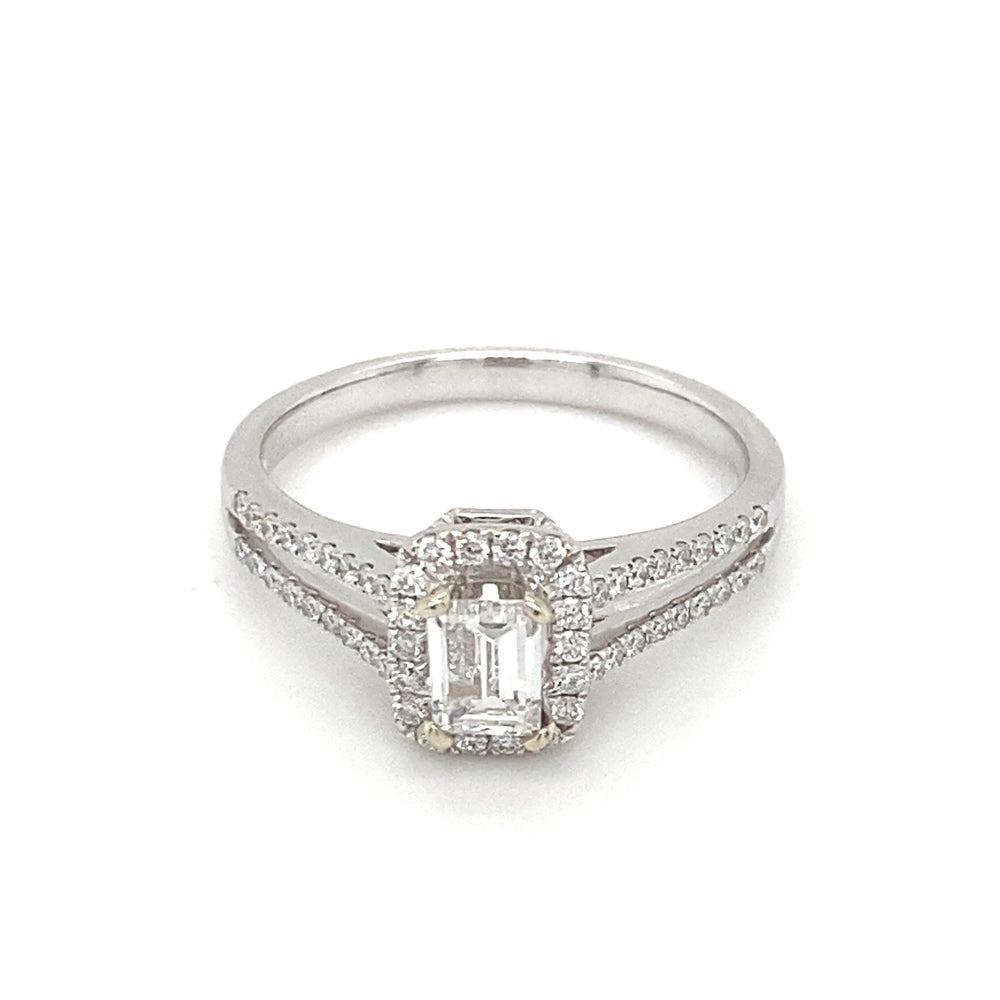 14kt White Gold .85ct Diamond Ring